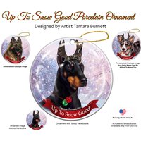 Dobermann Black Up To Schnee Gute Verzierung von PegasusPetsCo