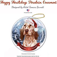 English Setter | Orange - Weihnachtsmannmütze Weihnachtsverzierung English Setter | Orange - Weihnachtsmannmütze Weihnachtsverzierung von PegasusPetsCo