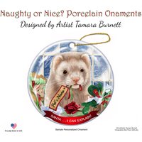 Frettchen Cinnamon Santa Ich Kann Erklären Ornament Frettchen Cinnamon Santa Ich Kann Erklären Ornament von PegasusPetsCo