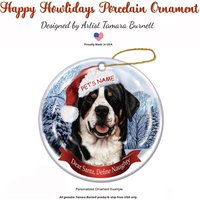 Großer Schweizer Sennenhund - Weihnachtsmannmütze Weihnachtsverzierung Großer Schweizer Sennenhund - Weihnachtsmannmütze Weihnachtsverzierung von PegasusPetsCo