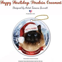 Himalaya Katze - Weihnachtsmannmütze Als Weihnachtsschmuck Himalaya Katze - Weihnachtsmannmütze Als Weihnachtsschmuck von PegasusPetsCo