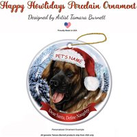 Leonberger - Weihnachtsmannmütze Als Weihnachtsschmuck von PegasusPetsCo