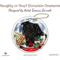 Mops Black Santa Kann Ich Erklären Ornament von PegasusPetsCo