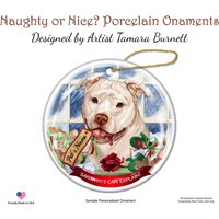 "Pit Bull Uncrop "Weihnachtsmann" I Can Explain Ornament." von PegasusPetsCo