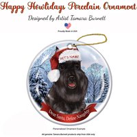 Schnauzer | Cropped Schwarz - Weihnachtsmütze Weihnachtsschmuck Schnauzer | Cropped Schwarz - Weihnachtsmütze Weihnachtsschmuck von PegasusPetsCo