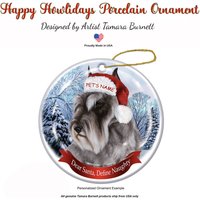 Schnauzer | Cropped - Weihnachtsmütze Als Weihnachtsschmuck Schnauzer | Cropped - Weihnachtsmütze Als Weihnachtsschmuck von PegasusPetsCo