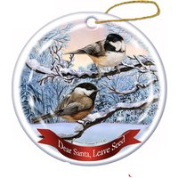 Schwarzkopfmeise - Weihnachtsmannmütze Als Weihnachtsschmuck Schwarzkopfmeise - Weihnachtsmannmütze Als Weihnachtsschmuck von PegasusPetsCo