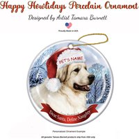 Tolle Pyrenese - Nikolausmütze Weihnachtsbaumschmuck von PegasusPetsCo