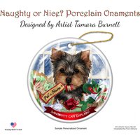 Yorkie Santa I Can Erklär Ornament von PegasusPetsCo