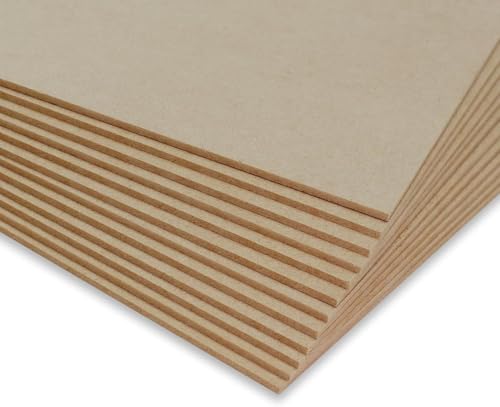 PEGBOARD 10 x A3 MDF Platten 42x30 cm 3 mm Dünne Holz-Platten | Perfekt für Laser Gravur, CNC Router, Laubsäge von Pegboard