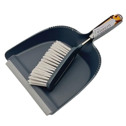 Peggy Perfect Kehrgarnitur, Kehrset mit Bambusgriff und Stabiler Kunststoffschaufel. Die Manhattan Design Line verkörpert Zeitlose Klassische Moderne. Mit Gummilippe zur besseren Schmutzaufnahme von Peggy Perfect
