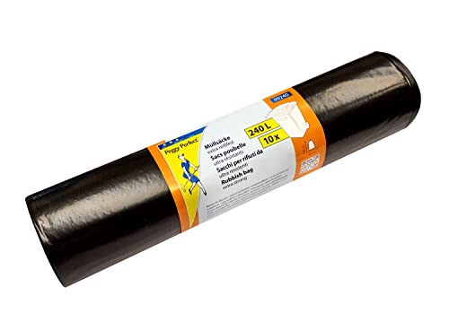 Peggy Perfect Müllsack schwarz 240 ltr. 100x120cm,10er extra stark von Peggy Perfect