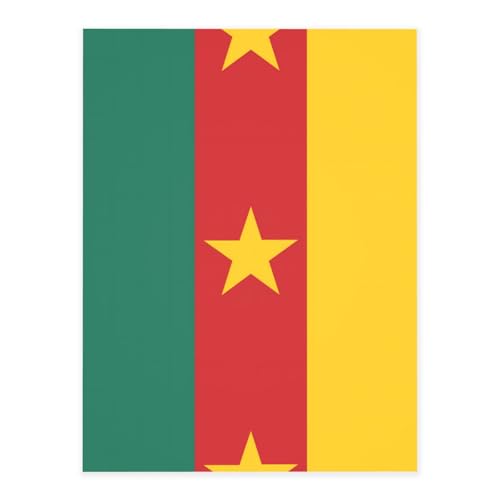 Flagge von Kamerun Kristall Aufkleber Glitzer Stern Herz Glänzend Transparent Decals für Handy Hüllen Laptop von Pegqcvam