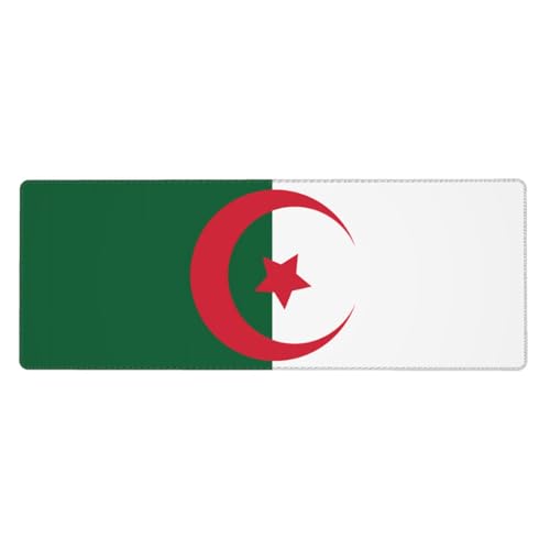 Mauspad Flagge von Algerien, 30 x 80 cm, rutschfeste Unterseite für RGB-Tastatur, Maus und Laptop, geeignet für Gaming und Büro. Mauspad Flagge von Algerien, 30 x 80 cm, rutschfeste Unterseite für RGB-Tastatur, Maus und Laptop, geeignet für Gaming und Büro. von Pegqcvam
