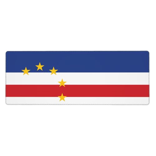 Mauspad Flagge von Kap Verde, 30 x 80 cm, rutschfeste Unterseite für RGB-Tastatur, Maus und Laptop, geeignet für Gaming und Büro. Mauspad Flagge von Kap Verde, 30 x 80 cm, rutschfeste Unterseite für RGB-Tastatur, Maus und Laptop, geeignet für Gaming und Büro. von Pegqcvam