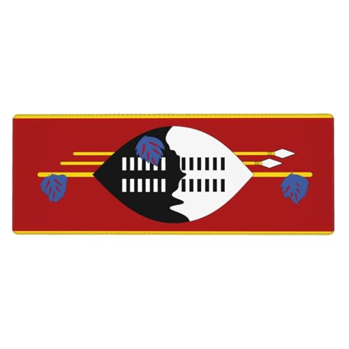 Mauspad mit Swasiland-Flagge, 30 x 80 cm, rutschfeste Unterseite für RGB-Tastatur, Maus und Laptop, geeignet für Gaming und Büro. von Pegqcvam