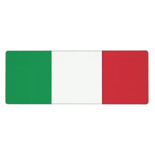 Mauspad mit italienischer Flagge, 30 x 80 cm, rutschfeste Unterseite für RGB-Tastatur, Maus und Laptop, geeignet für Gaming und Büro. von Pegqcvam
