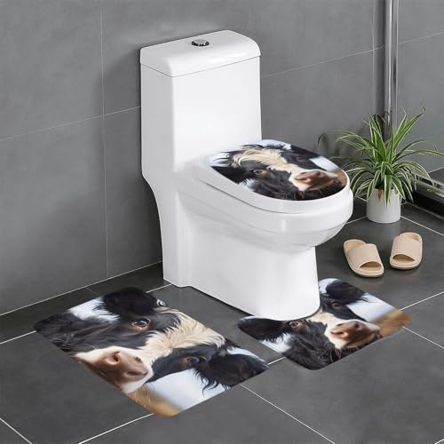 Pegqcvam Niedliche Kuh 3-teiliges Badezimmerteppich-Set, vollständig bedruckt, weiche rutschfeste Matten, geeignet für Badezimmer, Toiletten und Böden. Pegqcvam Niedliche Kuh 3-teiliges Badezimmerteppich-Set, vollständig bedruckt, weiche rutschfeste Matten, geeignet für Badezimmer, Toiletten und Böden. von Pegqcvam