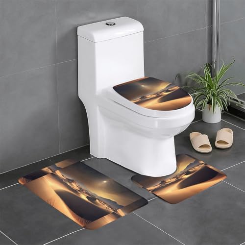 Pegqcvam Sahara Desert 3-teiliges Badezimmerteppich-Set, vollständig bedruckt, weiche rutschfeste Matten, geeignet für Badezimmer, Toiletten und Böden. Pegqcvam Sahara Desert 3-teiliges Badezimmerteppich-Set, vollständig bedruckt, weiche rutschfeste Matten, geeignet für Badezimmer, Toiletten und Böden. von Pegqcvam