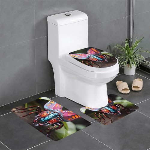 Pegqcvam Strange Insects 3-teiliges Badezimmerteppich-Set, vollständig bedruckt, weiche rutschfeste Matten, geeignet für Badezimmer, Toiletten und Böden. Pegqcvam Strange Insects 3-teiliges Badezimmerteppich-Set, vollständig bedruckt, weiche rutschfeste Matten, geeignet für Badezimmer, Toiletten und Böden. von Pegqcvam