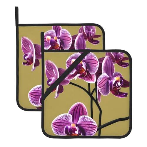 Schöne Orchideen-Topfhalter-Sets. Mit Taschen und rutschfest, leicht zu reinigen, langlebig, geeignet für Ofen, Grill usw. Schöne Orchideen-Topfhalter-Sets. Mit Taschen und rutschfest, leicht zu reinigen, langlebig, geeignet für Ofen, Grill usw. von Pegqcvam