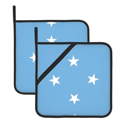 Topflappen-Sets mit Flagge von Mikronesien. Mit Taschen und rutschfest, leicht zu reinigen, langlebig, geeignet für Ofen, Grill usw. Topflappen-Sets mit Flagge von Mikronesien. Mit Taschen und rutschfest, leicht zu reinigen, langlebig, geeignet für Ofen, Grill usw. von Pegqcvam