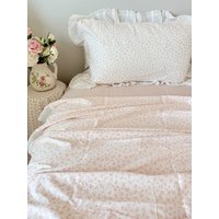 Rosa Coquette Floral Cotton Dünne Quilt Set Und Kissenbezüge von Pegycrafts