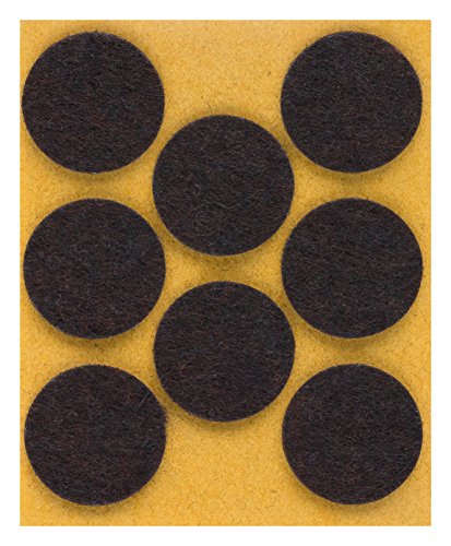 peha Filzgleiter - Filzpunkte selbstklebend - 3,0 mm stark, braun, rund 13 mm (24 Stk.) von peha