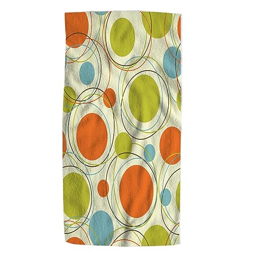 Pehede 60er Jahre Retro Orange Handtuch Blau und Hellgrün Wiederholung Bunte Kreis Weiches Gästesicht Badetuch Badezimmer Dekorationen Dünne Küche Geschirrtücher 38,1 x 76,2 cm Pehede 60er Jahre Retro Orange Handtuch Blau und Hellgrün Wiederholung Bunte Kreis Weiches Gästesicht Badetuch Badezimmer Dekorationen Dünne Küche Geschirrtücher 38,1 x 76,2 cm von Pehede