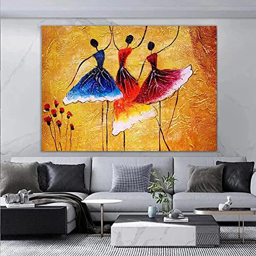 Leinwanddruck 70 x 90 cm, rahmenloses abstraktes Tänzer-Charakter-Poster und Druckkunst-Wandbild für Wohnzimmer-Heimdekoration von Pei-wall art