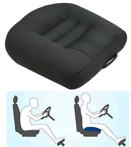 PeiBan Auto sitzerhöhung Erwachsene, sitzerhöhung Auto, ergonomisches komfortsitzkissen, für Bürostuhl und Auto, Stuhl-Sitzpolster für mehr Sitzkomfort, Baumwolle (Schwarz) von PeiBan