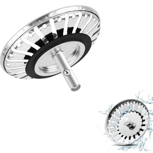 Siebkörbchen Spüle 82mm, Universal Waschbecken 82 mm Siebkörbchen Abflussstopfen Edelstahl Waschbeckenstöpsel Waschbeckensieb, Edelstahl Spülbecken Sieb Siebkörbchen Spüle 82mm, Universal Waschbecken 82 mm Siebkörbchen Abflussstopfen Edelstahl Waschbeckenstöpsel Waschbeckensieb, Edelstahl Spülbecken Sieb von PeiDog