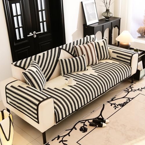 Couch Überzug,Sofa Überzug 1 2 3 4 Sitzer,Sofabezug Chenille Weicher Sofaschoner Anti-Rutsch Sofabezüge überzug Pets Dog Sofaschutz für L Form Sofa Couch Sessel Ecksofas (A, 110 * 240cm) von Peiaw