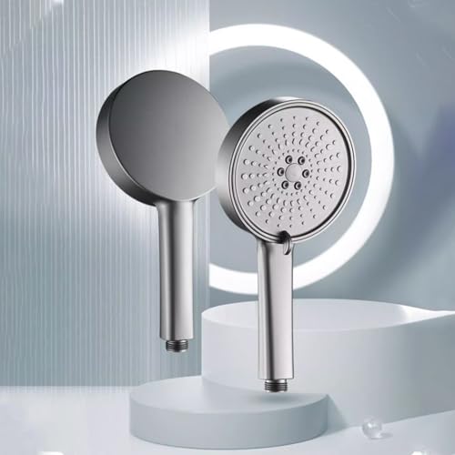Duschkopf mit Schlauch,Hochdruck Duschkopf mit 5 Sprühmodi,Handbrause Wassersparend Duschbrause für Niedrigen Wasserdruck,Großes Panel,Kraftvoller Boost,Pistolengrau - Design von Peiaw