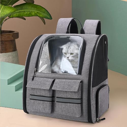 Hundetrolley Faltbarer Hunderucksack,Hundetrolley mit Rollen,Katzenrucksack mit Teleskopgriff,Hunderucksack Katzentasche Haustier Rucksack,Hundebox für Kleine Katzen Hunde bis 15 kg,Grau Hundetrolley Faltbarer Hunderucksack,Hundetrolley mit Rollen,Katzenrucksack mit Teleskopgriff,Hunderucksack Katzentasche Haustier Rucksack,Hundebox für Kleine Katzen Hunde bis 15 kg,Grau von Peiaw