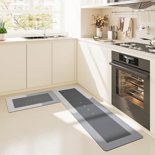 Küchenteppich Waschbar rutschfest,Küchenläufer Waschbar und Saugfähig,Küchen Teppich Läufer Flur Leicht Zu Reinigen Küchenmatte für Küche,Waschküche,Outdoor (45 * 75cm) von Peiaw