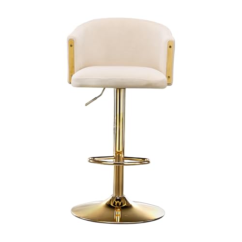 Peiaw Drehbare Barhocker Höhenverstellbarer Barhocker mit Fußstütze,bequemer Rückenlehne und modernem Design für Küche und Hausbar von Peiaw