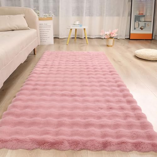 Peiaw Hochflor Teppich Wohnzimmer,Waschbar Anti-Rutsch,Modern Shag Plüsch,Extra Große Teppiche Schlafzimmer,Flauschige Moderne Teppiche,Matte Teppichen für Schlafzimmer Kinderzimmer (40 * 60CM) von Peiaw
