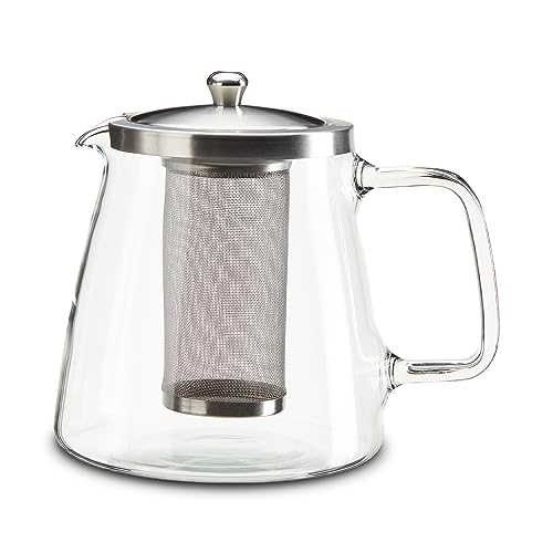 Peill+Putzler Germany Glaskanne mit Edelstahlsieb & - Deckel, 1,1 Liter Fassvermögen, Teekanne aus hitzebeständigen Borosilikatglas, Teezubereiter, spühlmaschinengeeignet Peill+Putzler Germany Glaskanne mit Edelstahlsieb & - Deckel, 1,1 Liter Fassvermögen, Teekanne aus hitzebeständigen Borosilikatglas, Teezubereiter, spühlmaschinengeeignet von Peill+Putzler Germany