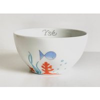 Kleine Oder Große Personalisierte Schalen Aus Korallenporzellan, 100 % Made in France von PeintALaMainFrance
