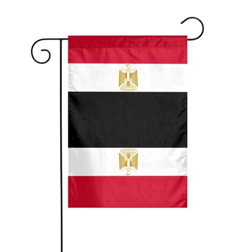Ägyptische Flagge Outdoor-Gartenflaggen für draußen – kleine Rasenflagge, ein Must-Have Frühlingsgartenflagge für jeden Rasen oder Hinterhof von Peiyeety