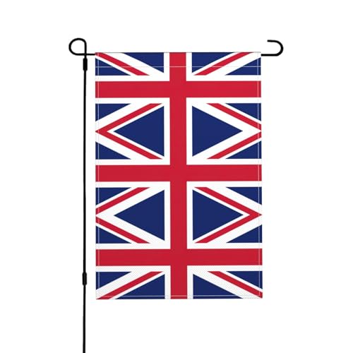 Britische Flagge, doppelseitige Gartenflaggen für den Außenbereich – lebendige und langlebige Hofflagge, vielseitige Rasenflaggen und kleine Gartenflaggen von Peiyeety