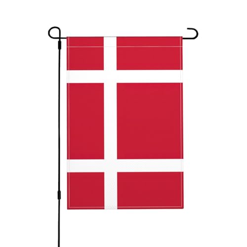 Dänische Flagge, doppelseitige Gartenflaggen für den Außenbereich – lebendige und langlebige Hofflagge, vielseitige Rasenflaggen und kleine Gartenflaggen von Peiyeety