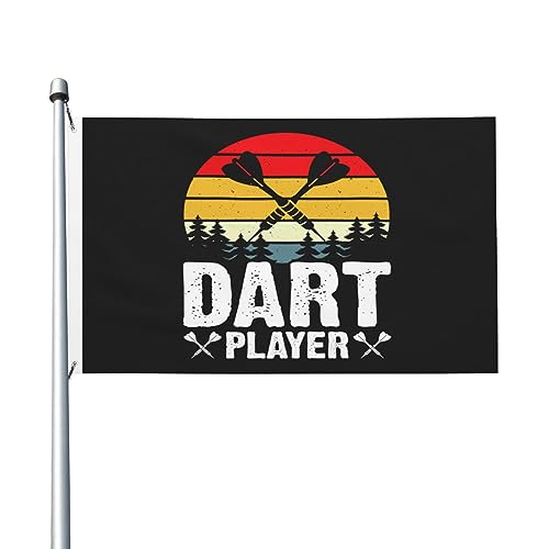 Dart-Spieler-Flaggen, 3 x 5 Fuß, doppelseitig, langlebiges Dekor-Banner für den Außenbereich, Innenhöfe, Polyester-Flaggen von Peiyeety
