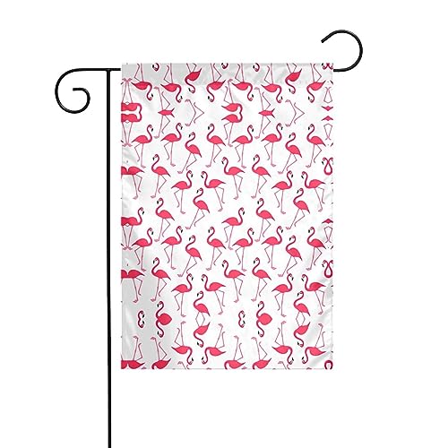 Gartenflaggen für draußen mit rosa Flamingo-Muster – kleine Rasenflagge, eine unverzichtbare Frühlingsgartenflagge für jeden Rasen oder Hinterhof. von Peiyeety
