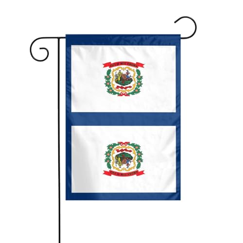Gartenflaggen mit Staatsflagge von West Virginia für den Außenbereich – kleine Rasenflagge, eine unverzichtbare Frühlingsgartenflagge für jeden Rasen oder Hinterhof von Peiyeety