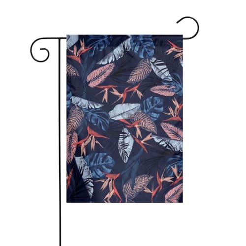Gartenflaggen mit blauem und orangefarbenem Vogelmotiv für draußen – kleine Rasenflagge, eine unverzichtbare Frühlingsgartenflagge für jeden Rasen oder Hinterhof. von Peiyeety