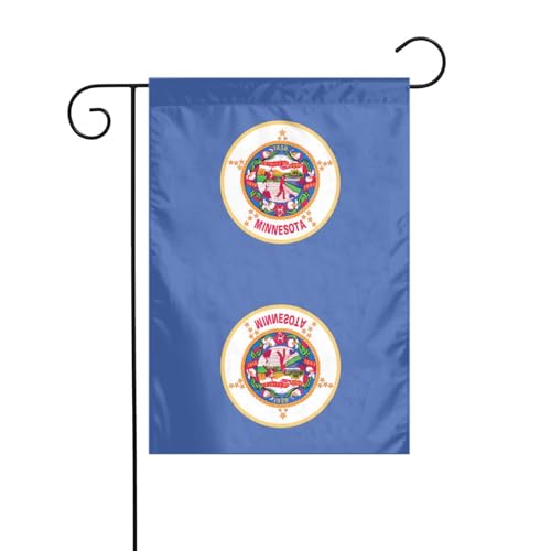 Minnesota State Flag Outdoor-Gartenflaggen für den Außenbereich – kleine Rasenflagge, ein Must-Have Frühlingsgartenflagge für jeden Rasen oder Hinterhof von Peiyeety