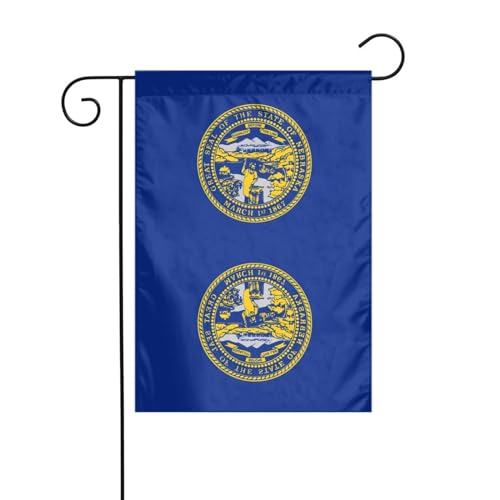 Outdoor-Gartenflaggen mit Nebraska-Flagge für den Außenbereich – kleine Rasenflagge, ein Muss für den Frühling, Gartenflagge für jeden Rasen oder Hinterhof von Peiyeety