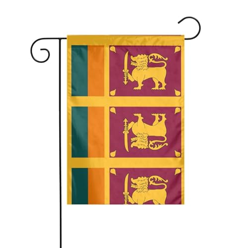 Outdoor-Gartenflaggen mit Sri Lanka-Flagge für den Außenbereich – kleine Rasenflagge, eine unverzichtbare Frühlingsgartenflagge für jeden Rasen oder Hinterhof von Peiyeety